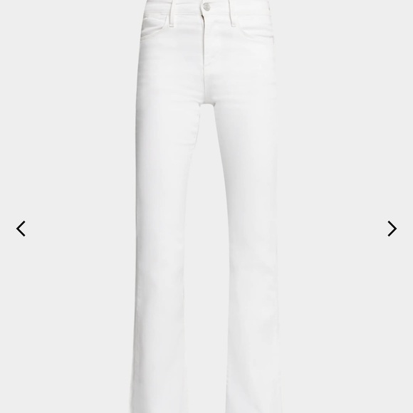Frame Denim Le High Flare in Crisp White